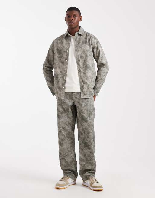ASOS DESIGN long sleeve shirt in camo (Part of a set), 2 of 5