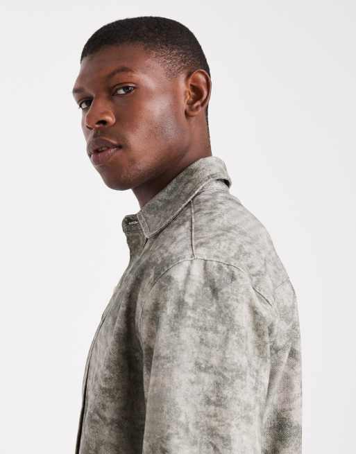 ASOS DESIGN long sleeve shirt in camo (Part of a set), 4 of 5