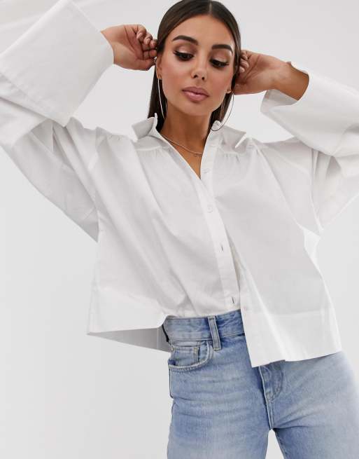 ASOS DESIGN long sleeve shirt with oversized cuff detail | ASOS