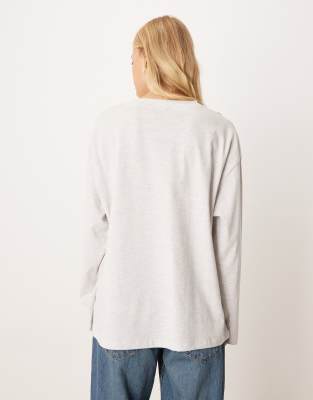 Asos Design Long Sleeve Skater Tee With California Sport Graphic In White