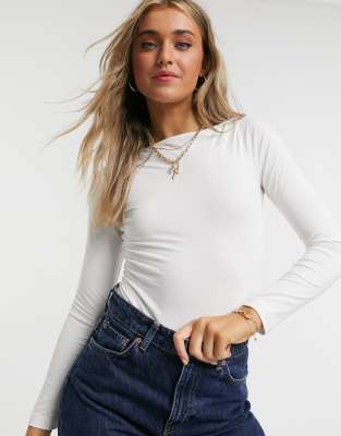 slash neck top asos