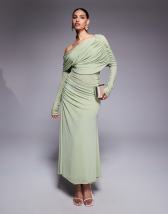 ASOS DESIGN high neck maxi dress in green
