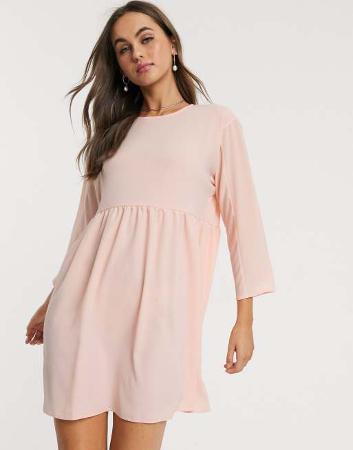 blush pink smock dress Smock Dress Pink Twill