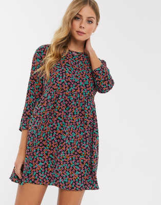 asos blue long sleeve dress
