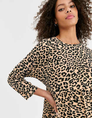 ASOS DESIGN long sleeve smock mini 