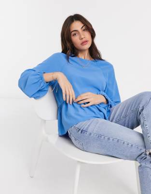 asos blue top