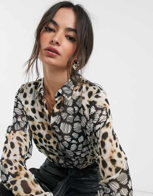 long leopard print shirt