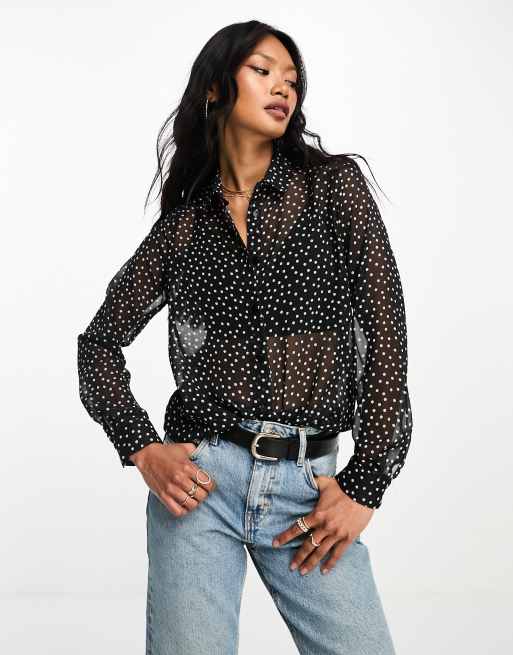 polka dot long sleeve t shirt