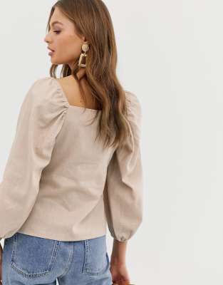 asos linen top