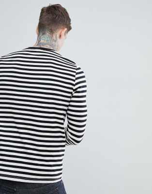 asos black and white striped top