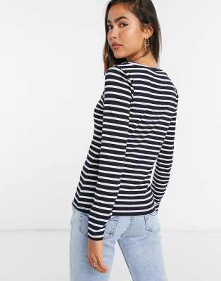 asos navy top