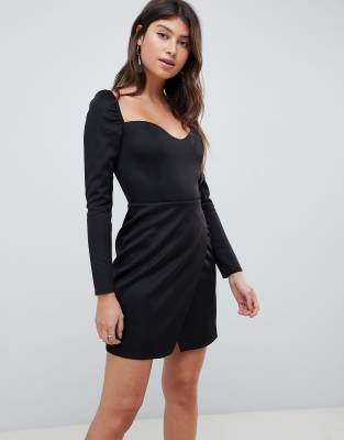 asos black long dress