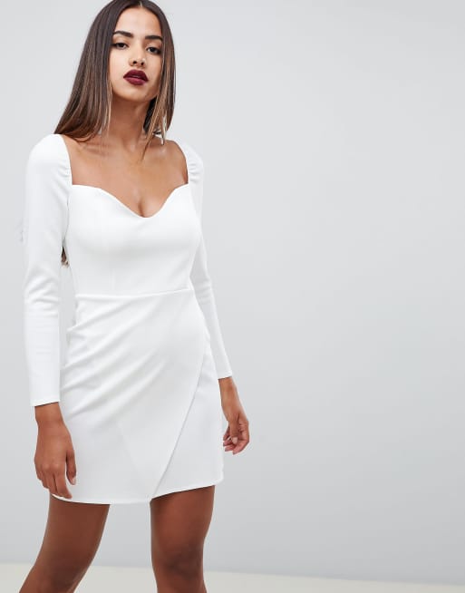 Long sleeve sweetheart outlet dress