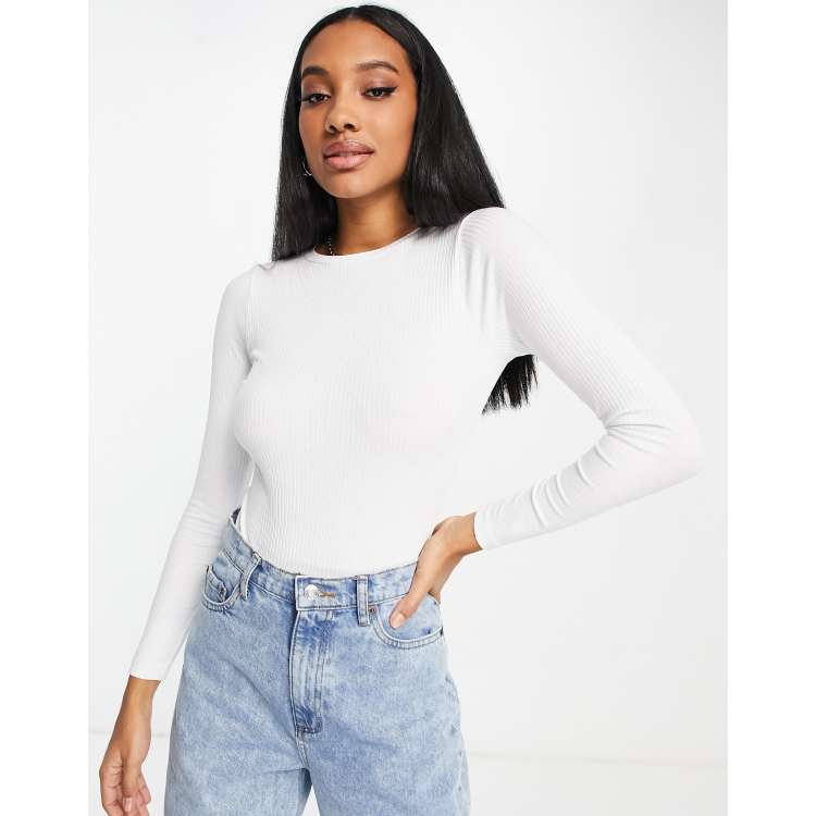 White tight outlet long sleeve shirt