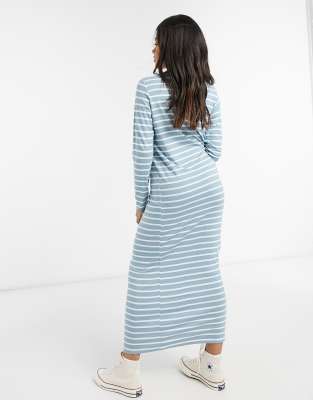 shirt dress blue white stripes