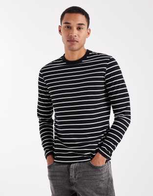 Asos Design Long Sleeve T-shirt In Multi