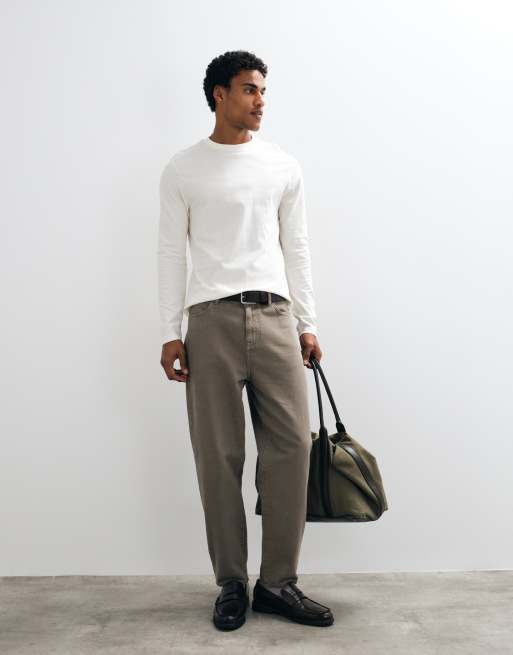 ASOS DESIGN long sleeve t-shirt in cream, 3 of 5