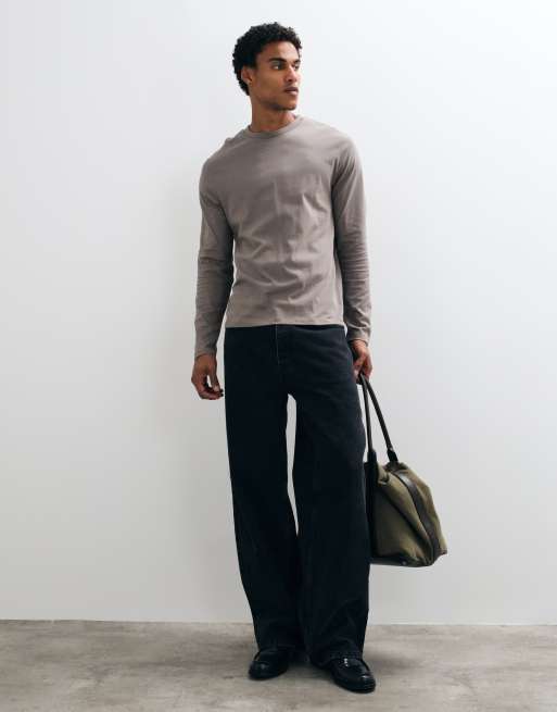 ASOS DESIGN long sleeve t-shirt in grey, 2 of 9