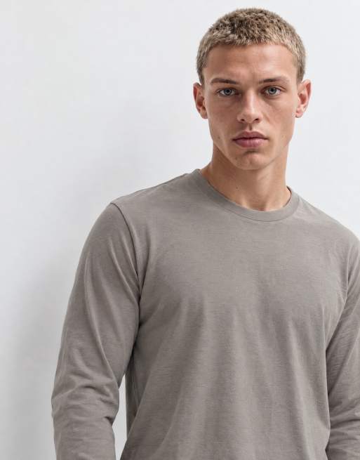 ASOS DESIGN long sleeve t-shirt in grey, 8 of 9