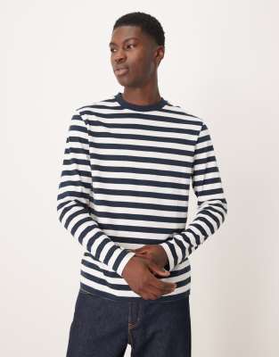 Asos Design Long Sleeve T-shirt In Gray