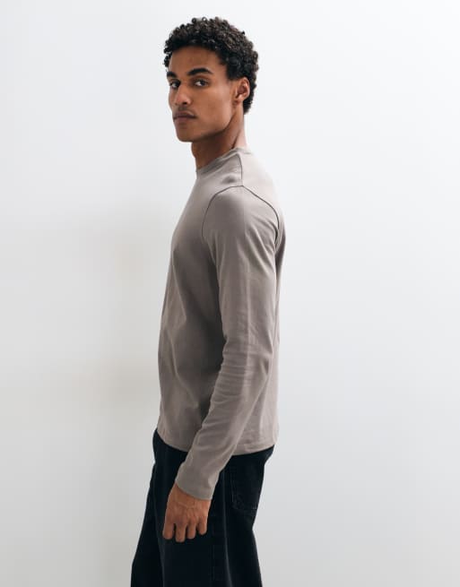 ASOS DESIGN long sleeve t-shirt in stone, 4 of 9