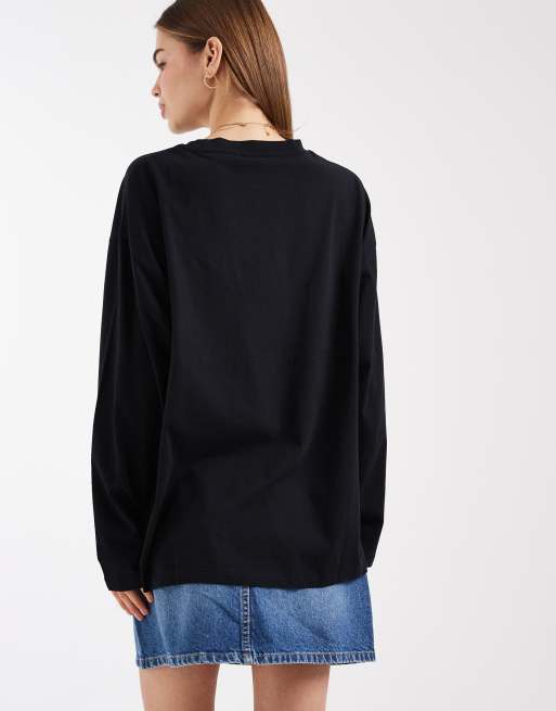 ASOS DESIGN long sleeve t-shirt with blondie licence graphic in black, 3 of 4