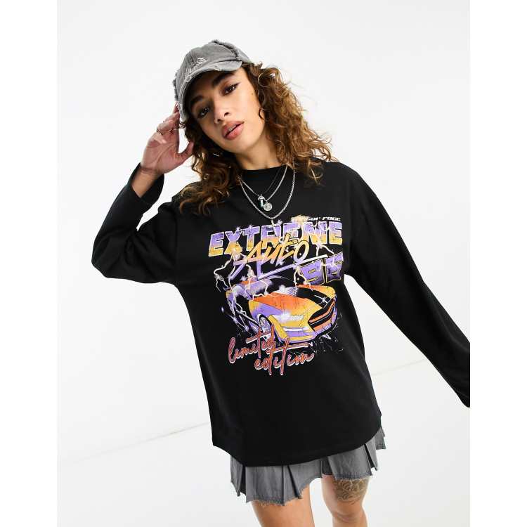 Oversized Car Graphic T-shirt