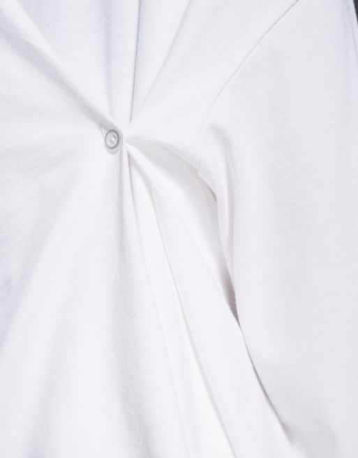 ASOS DESIGN long sleeve t-shirt with knot back detail in white, 3 of 4
