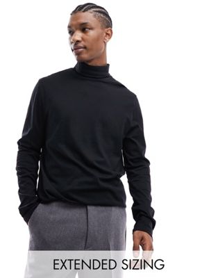 ASOS 4505 active roll neck long sleeve top with thumb hole in
