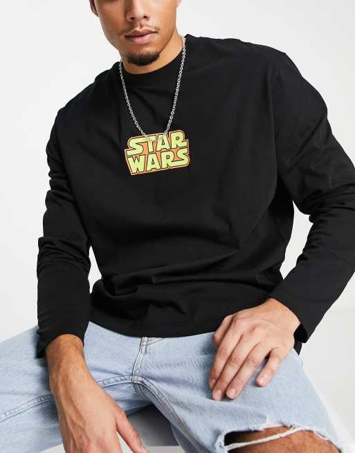 ASOS Star Wars Shirt In Long Sleeve in Black for Men