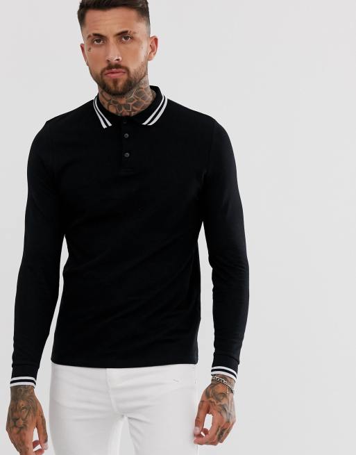 Asos long shop sleeve polo