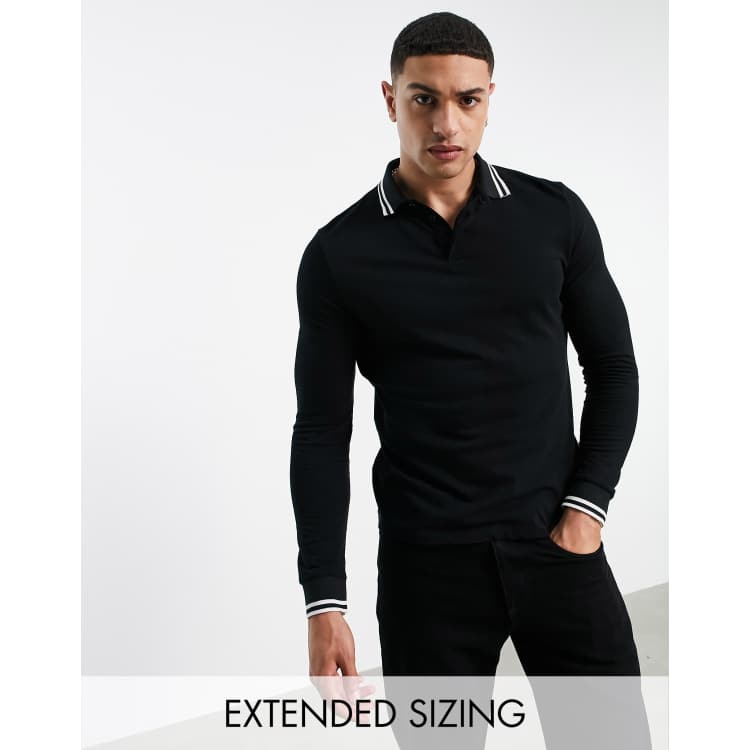 Asos long 2025 sleeve polo shirts