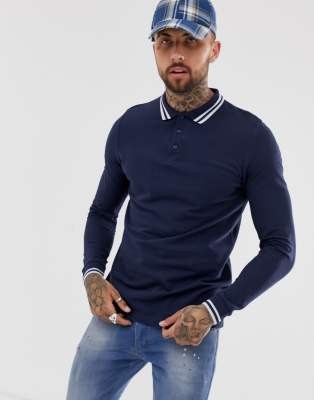 pique polo long sleeve