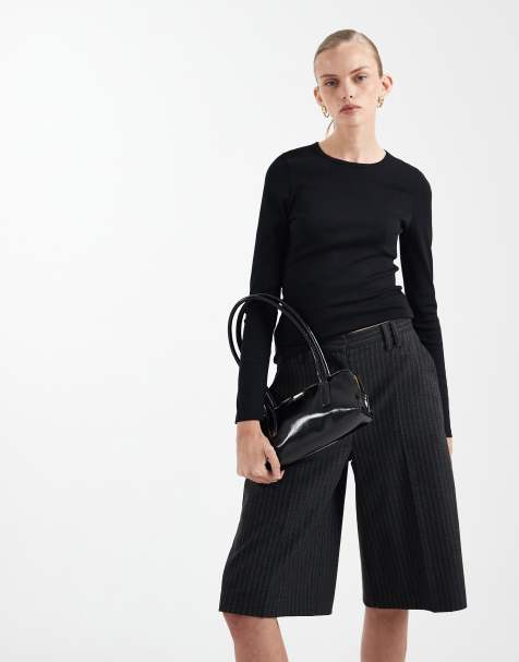 ASOS DESIGN long sleeve top in black