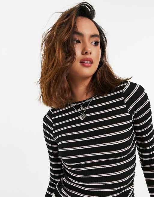 Asos striped best sale long sleeve top