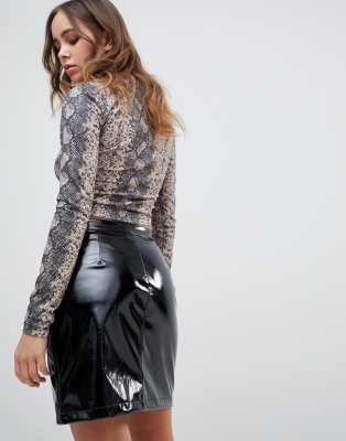 asos snake print top