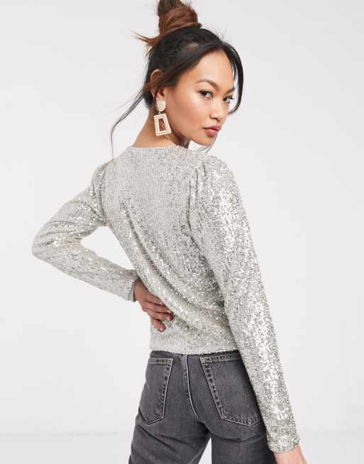 Asos sparkly clearance tops