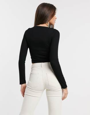 slash neck top asos