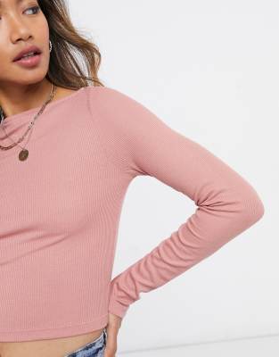 slash neck top asos