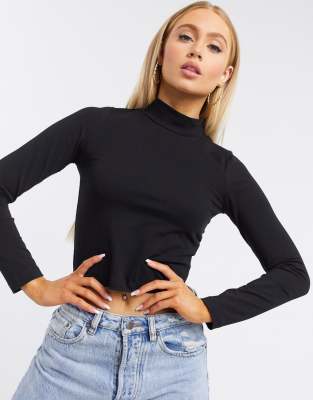 asos black long sleeve top