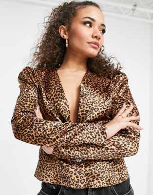 asos leopard print top