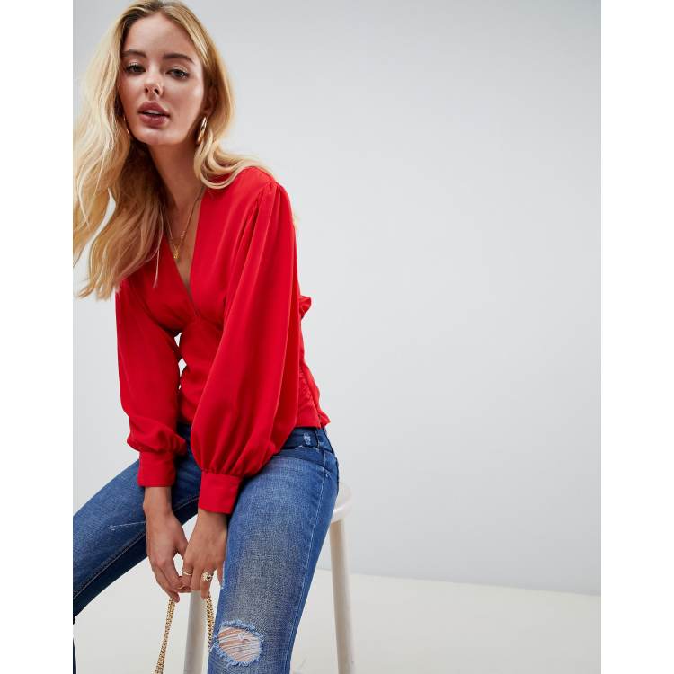 Asos store red blouse