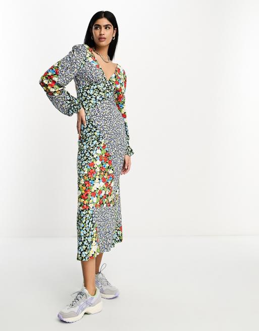 Mixed shop print dress