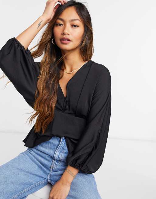 Black best sale batwing top