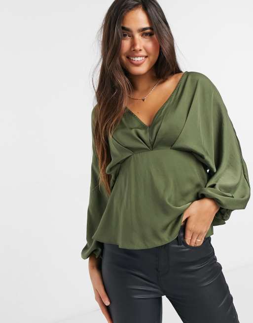 ASOS Plunge Neck Top