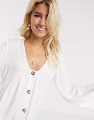 v neck smock