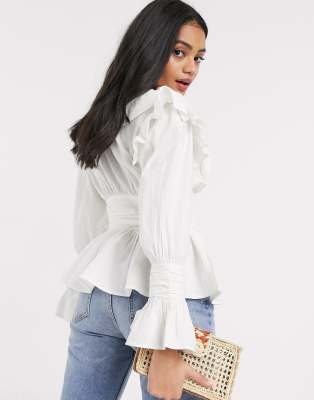 ruffle waist top