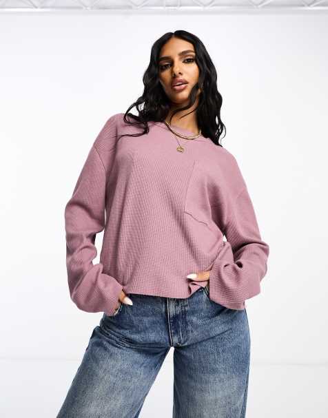 ASOS DESIGN Tall daydream long sleeve top & pants pajama set in lilac