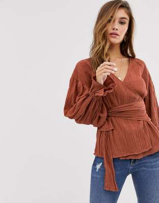 asos wrap top