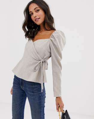 wrap neckline